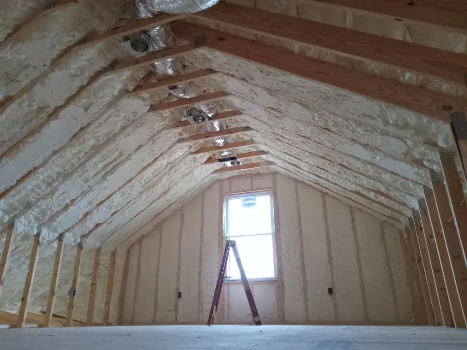 Spray foam roofing application for Crawl Space Insulation project in Lebanon